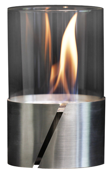 CLIMAQUA CRESCENDO STEEL S Freestanding fireplace Bio-ethanol Stainless steel