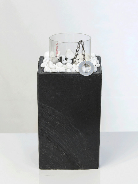 CLIMAQUA NORMA S Freestanding fireplace Bio-ethanol Black,Transparent,White
