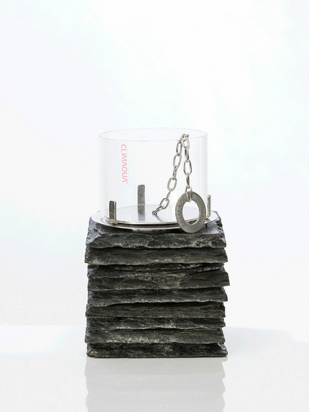 CLIMAQUA XING Freestanding fireplace Bio-ethanol Black,Transparent