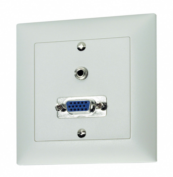 Contrik UP-ED/3.5/VGA White switch plate/outlet cover