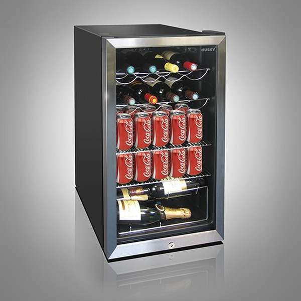 Husky WC-HM39 Unterbau Weinkühler mit Kompressor Schwarz 20Flasche(n) A Weinkühler