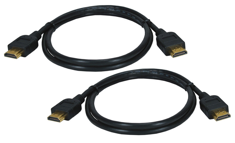 QVS HDG-K3 1.5м HDMI HDMI Черный HDMI кабель