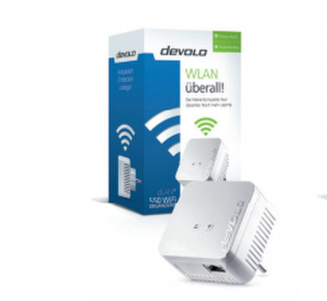 Devolo dLAN 550 WiFi 500Mbit/s Eingebauter Ethernet-Anschluss WLAN Weiß 1Stück(e) PowerLine Netzwerkadapter