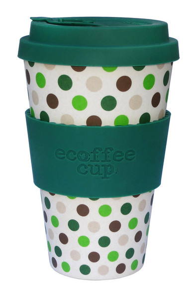 Ecoffee Cup Green Polka Коричневый, Зеленый, Белый 1шт чашка/кружка