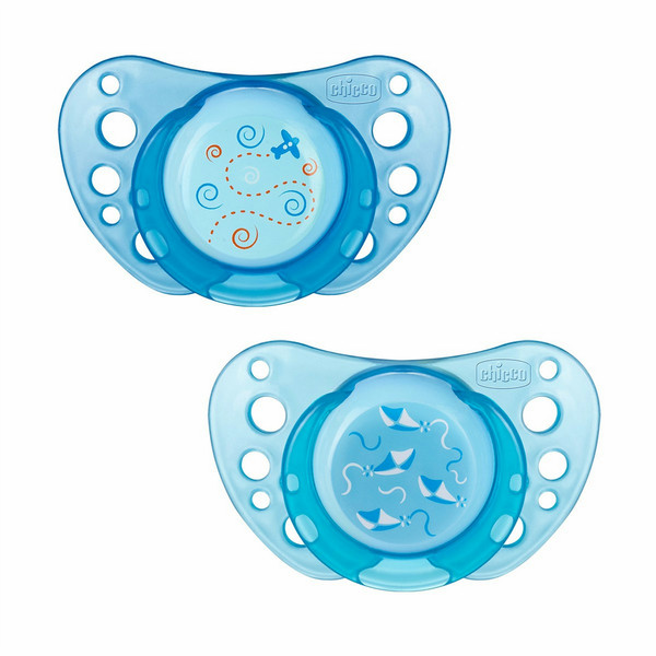Chicco Physio Air Free-flow baby pacifier Silikon Blau