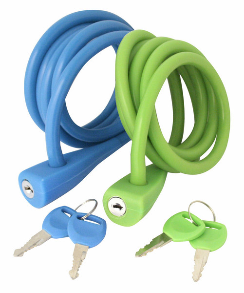 Durca 800170 Синий, Зеленый 1500мм Cable lock замок для велосипеда /мотоцикла