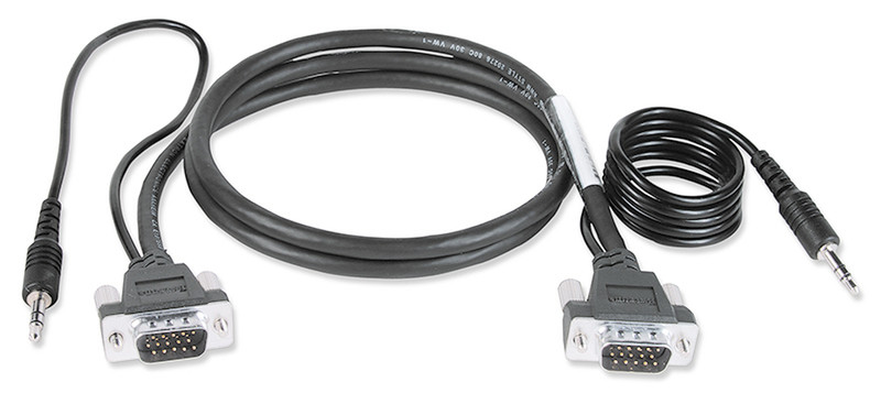 Extron 26-566-04 7.6м VGA (D-Sub) + 3.5mm VGA (D-Sub) + 3.5mm Черный VGA кабель