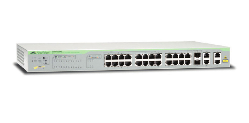 Allied Telesis AT-FS750/28PS-50 Управляемый Fast Ethernet (10/100) Power over Ethernet (PoE) 1U Серый