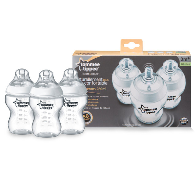 Tommee Tippee Biberons Easi-Vent 260ml Transparent,White feeding bottle