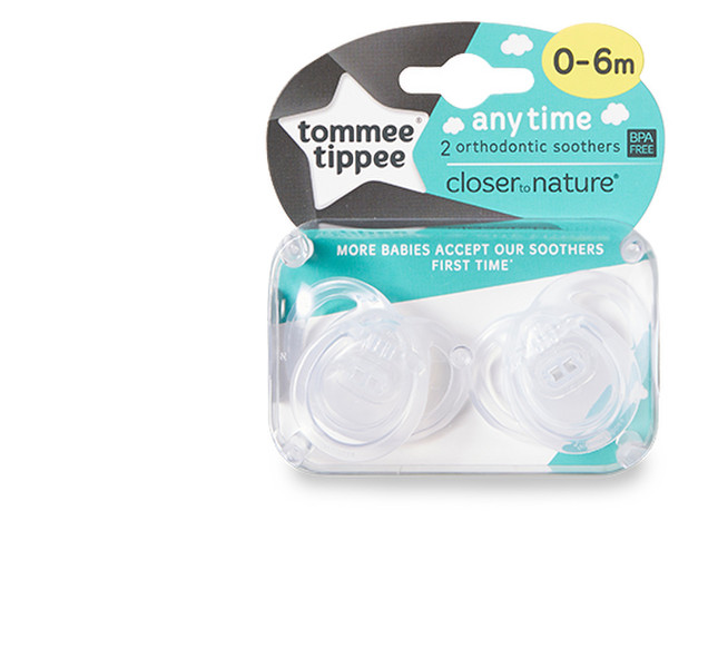 Tommee Tippee Any Time Classic baby pacifier Silicone Transparent