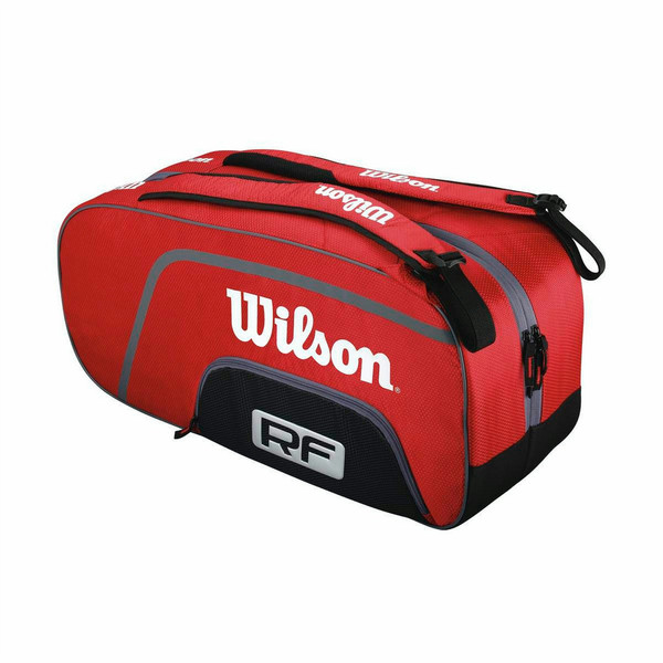 Wilson Sporting Goods Co. FEDERER TEAM 6 PACK Black,Red duffel bag