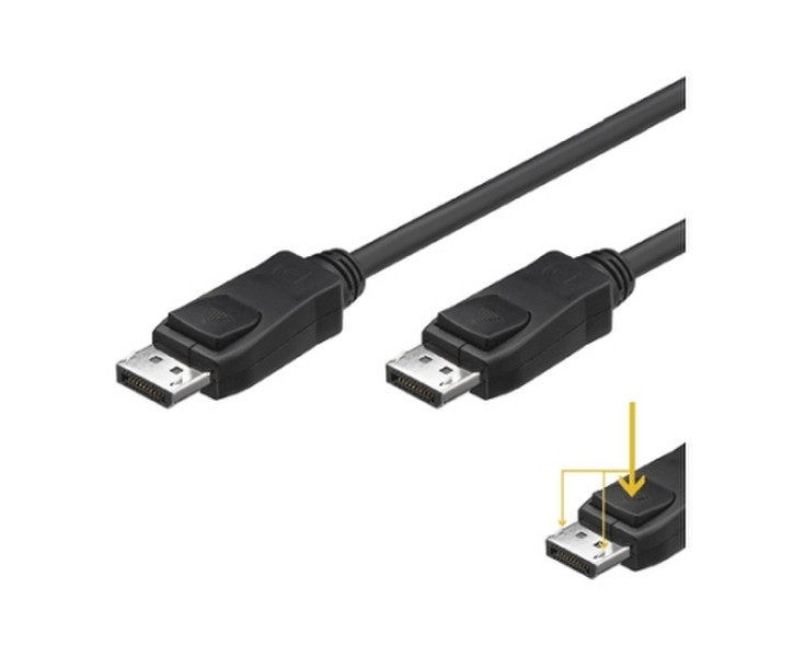 Ewent EW-140100-020-N-P 2м DisplayPort DisplayPort Черный DisplayPort кабель