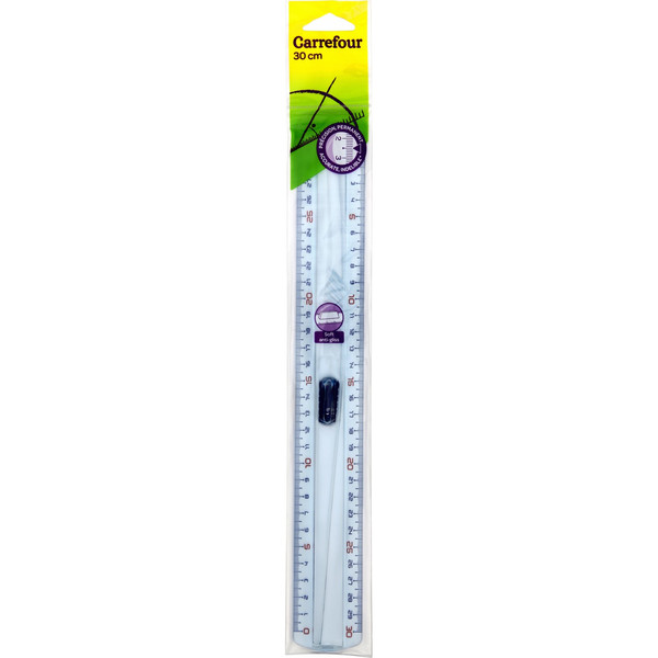 Carrefour 3270192696740 300mm Transparent 1pc(s) ruler