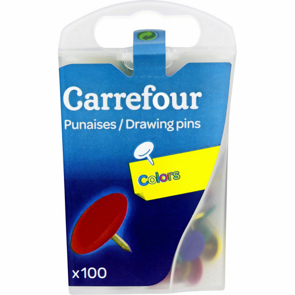 Carrefour 3270192696962 Multicolour 100pc(s) stationery pin/tack