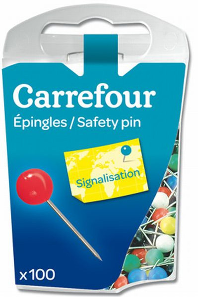 Carrefour 3270192697020 Multicolour 100pc(s) stationery pin/tack