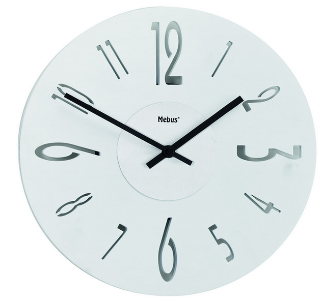 Mebus 18326 Quartz wall clock Kreis Schwarz, Weiß Wanduhr