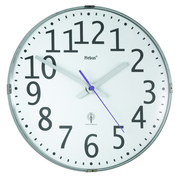Mebus 52581 Quartz wall clock Kreis Grau, Weiß Wanduhr