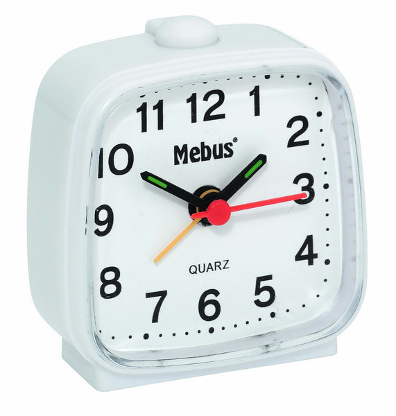 Mebus 27191 Quartz table clock Weiß Tischuhr