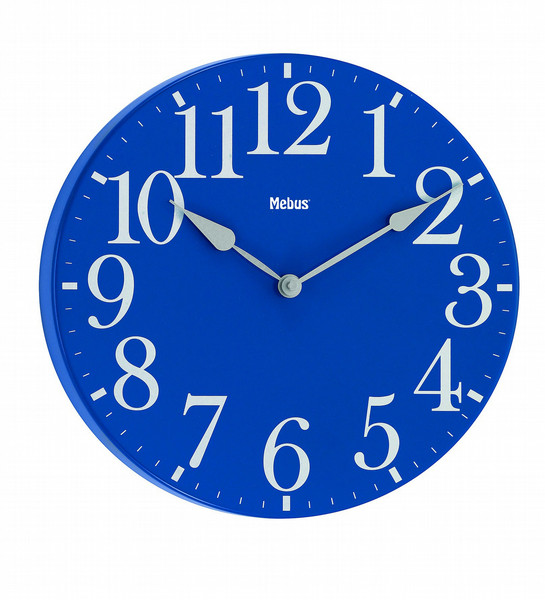 Mebus 17444 Quartz wall clock Kreis Blau, Weiß Wanduhr