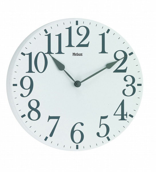 Mebus 17440 Quartz wall clock Kreis Grau, Weiß Wanduhr
