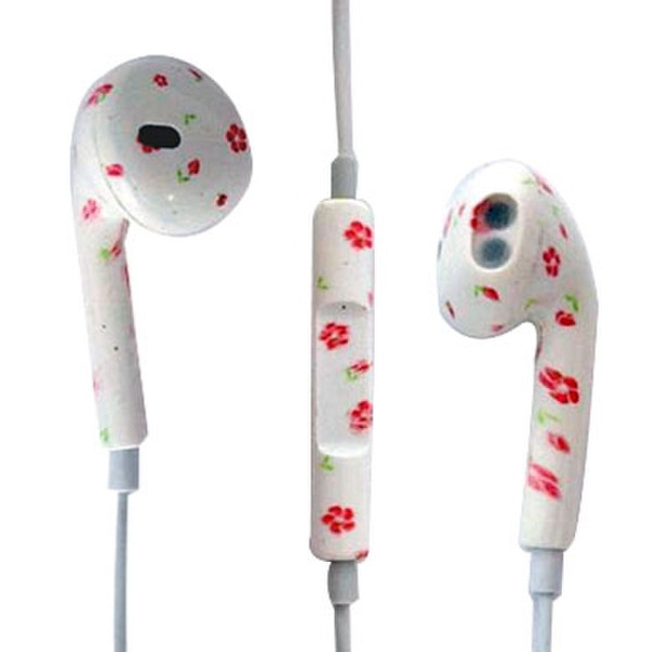 Data Components 611267 Binaural In-ear Red,White mobile headset
