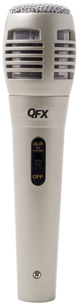 QFX M-104 Karaoke microphone Wired Silver microphone