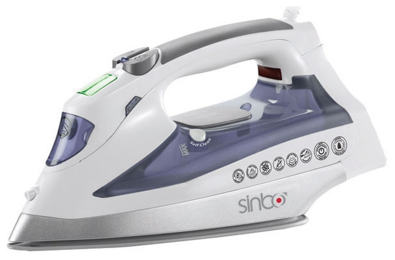 Sinbo SSI 2876 Dry & Steam iron Ceramic soleplate Синий, Коричневый, Белый