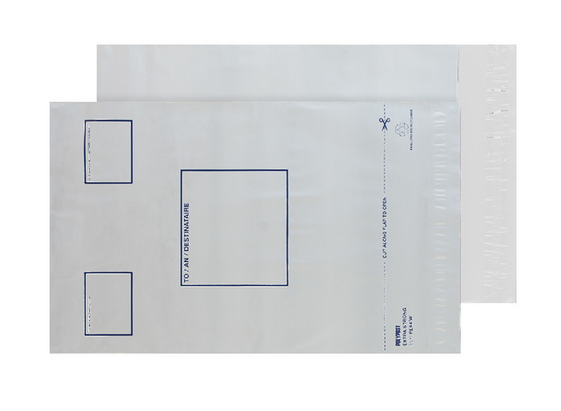 Blake Purely Packaging Polythene Mailing Pocket White Address Panels C4+ 320x240 Pk 1000