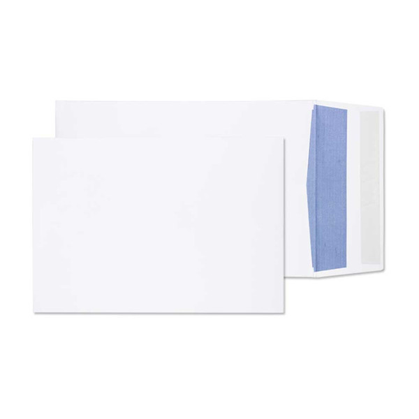 Blake Purely Packaging Gusset Pocket Peel and Seal White C4 324×229×25mm 140gsm (Pack 125) envelope