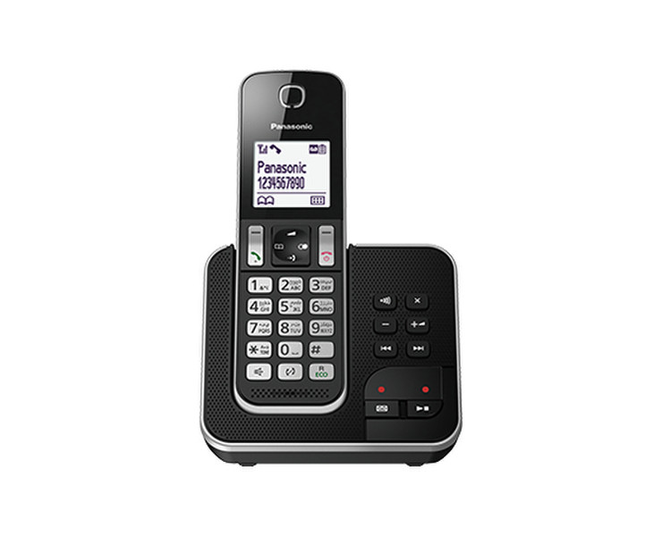 Panasonic KX-TGD320 DECT Идентификация абонента (Caller ID) Черный