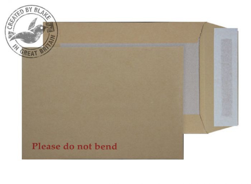 Blake Purely Packaging Board Back Pocket Peel and Seal Manilla B4 352×250mm 120gm (Pk 125)