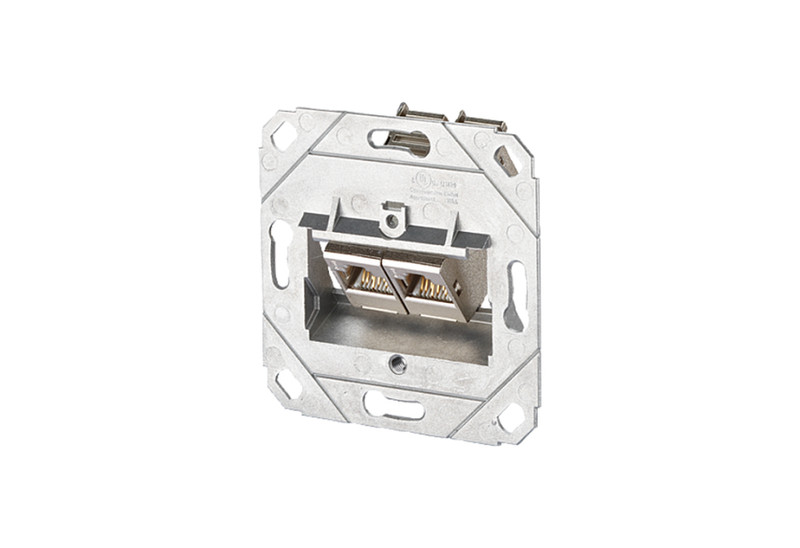 METZ CONNECT E-DAT 2x UP0 Cat.6A RJ-45 Silver socket-outlet