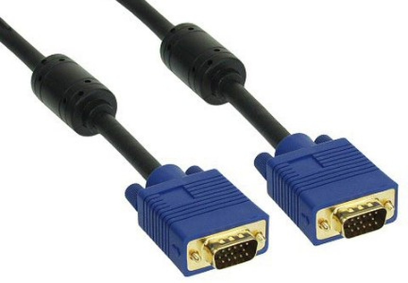 Kindermann 7483000405 5м VGA (D-Sub) VGA (D-Sub) Черный, Синий VGA кабель