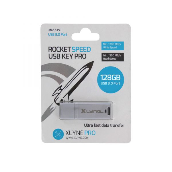 xlyne ROCKET SPEED 128GB 128ГБ USB 3.0 (3.1 Gen 1) Type-A Cеребряный USB флеш накопитель