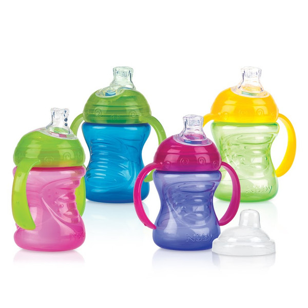 Nuby 0048526100521 240ml Blue,Green,Pink,Purple feeding bottle