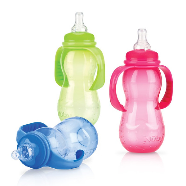 Nuby 0048526010936 320ml Polypropylene (PP) Blue,Green,Pink feeding bottle