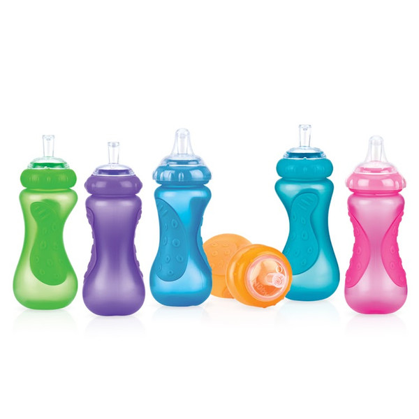 Nuby 0048526012084 300ml Polypropylene (PP) Blue,Green,Orange,Pink,Purple,Turquoise feeding bottle