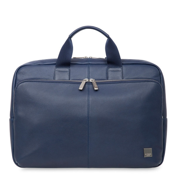Knomo 55-256-MAR Leather Blue briefcase