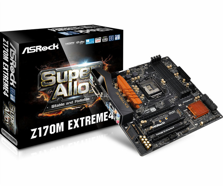 Asrock Z170M Extreme4 Intel Z170 LGA1151 Микро ATX материнская плата