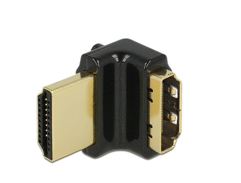 DeLOCK HDMI-A/HDMI-A, F/M, 90° HDMI HDMI Schwarz Videokabel-Adapter