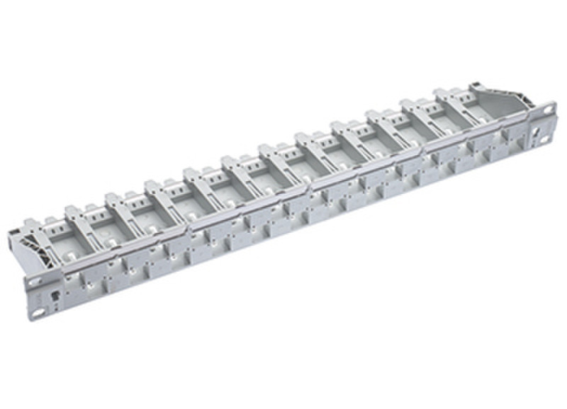 R&M 19" 1U PC Patch Panel 24-Port/u, Cat.5/6, gray, empty patch panel