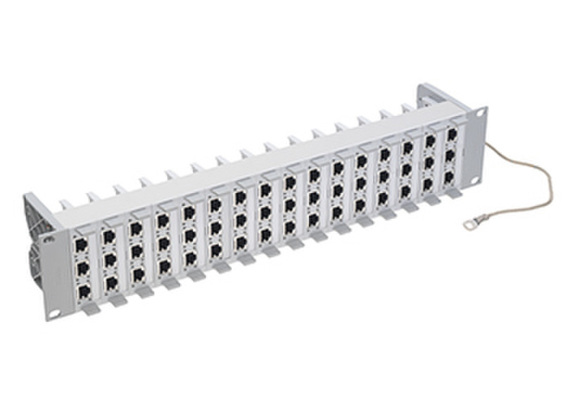 R&M 19" 2U Global Patch Panel 48xRJ45/s, Real10 Cat.6, fully populated patch panel