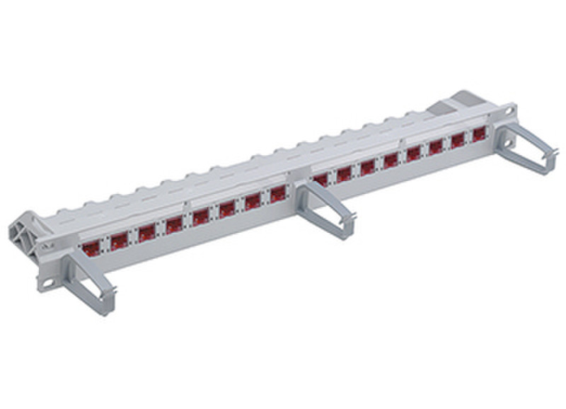 R&M 19" 1U Patch Panel 16xRJ45/u, Cat.6A ISO, fully populated patch panel