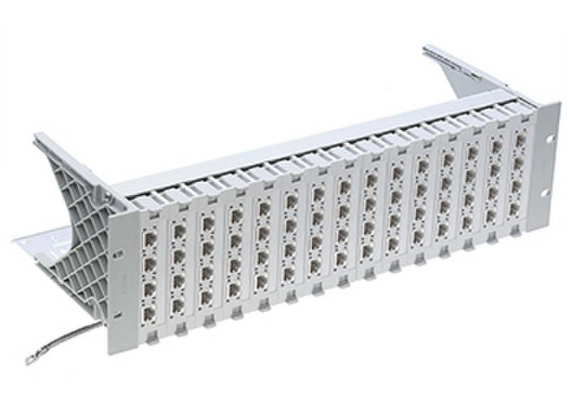 R&M 19" 3U Global Patch Panel 60xRJ45/s, Cat.5e, fully populated patch panel