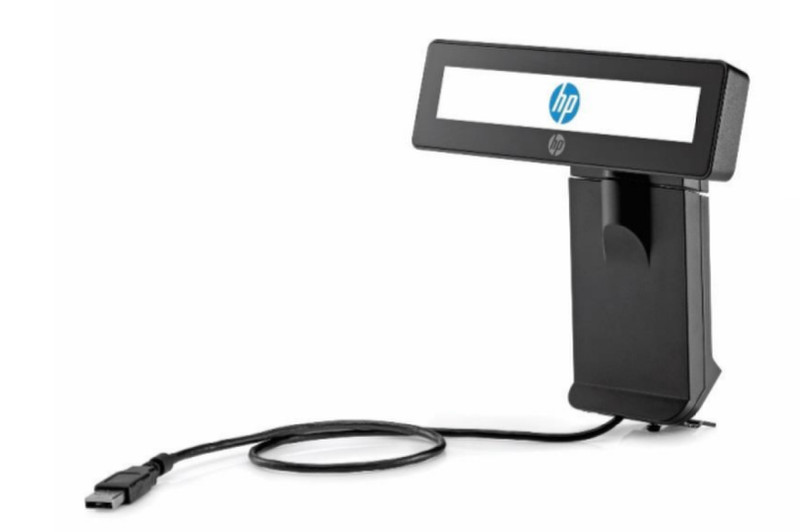 HP RP9 Integrated 2x20 Display Bottom with Arm 20digits USB Black customer display
