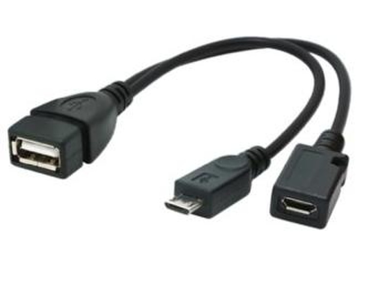 Gembird A-OTG-AFBM-04 Micro USB-B USB-A Черный кабельный разъем/переходник