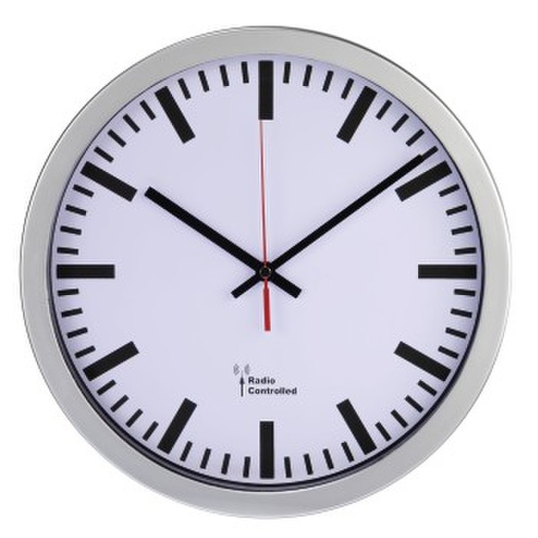 Hama Bahnhof Quartz wall clock Circle Silver,White