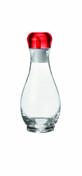 Fratelli Guzzini Gocce 0.5L Bottle Glass,Silicone Red,Transparent oil/vinegar dispenser