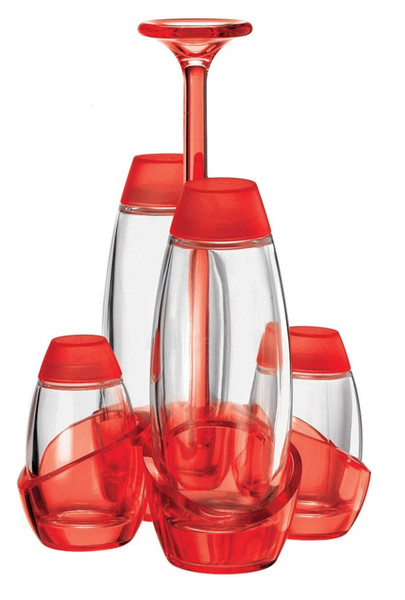 Fratelli Guzzini Gemme 180L Bottle Glass,Plastic Red,Transparent oil/vinegar dispenser