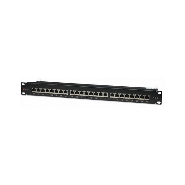 Techly Patch Panel STP 24 Ports RJ45 Cat.6 I-PP 24-RS-C6T patch panel